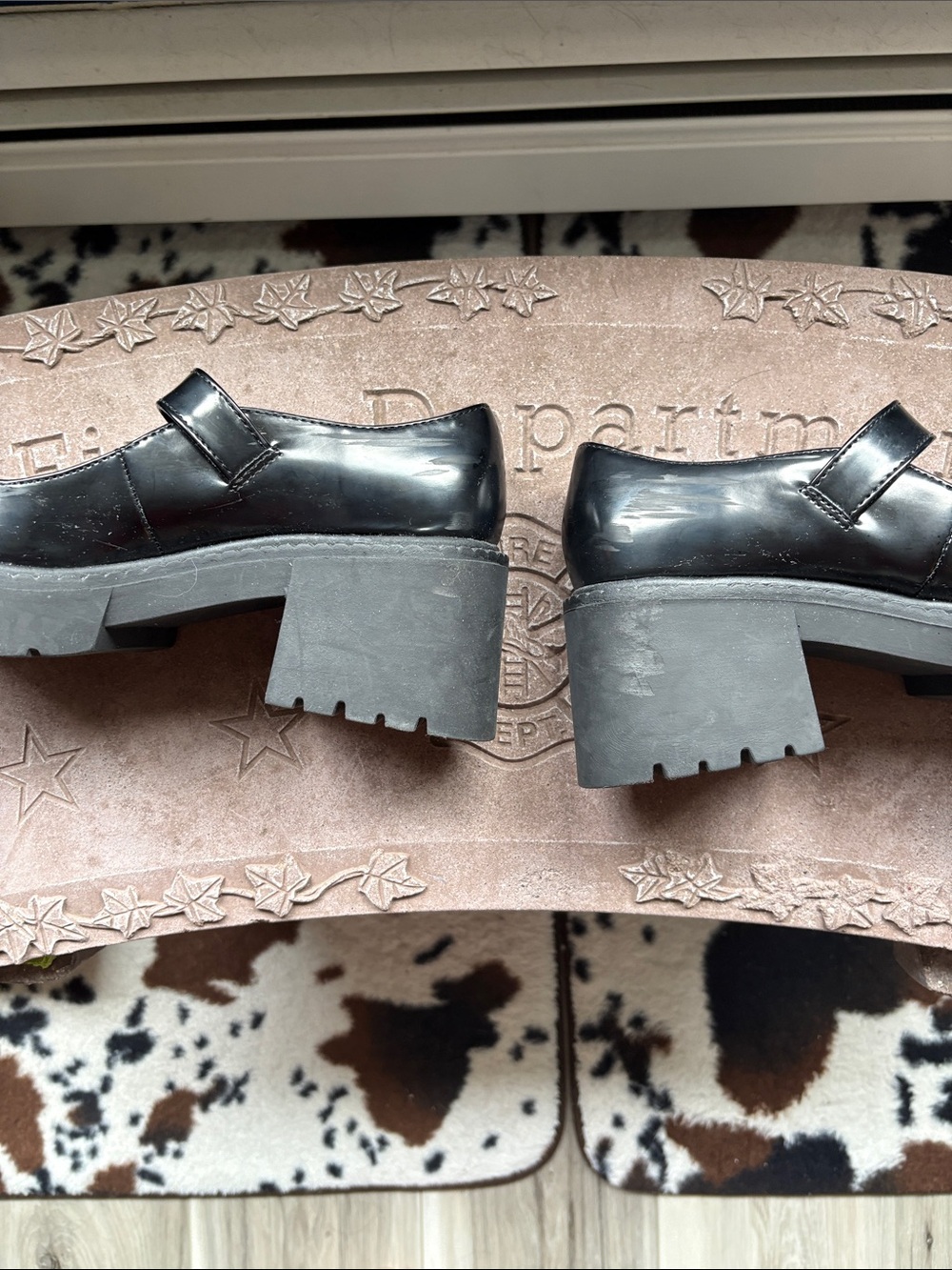 Madden Girl Black Patent Mary Jane Chunky Lug Sole - Picture 5 of 6